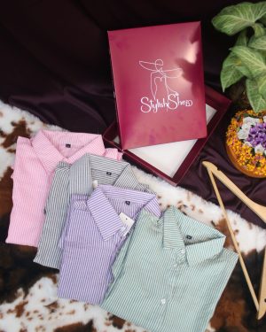 Striped Collar Shirts